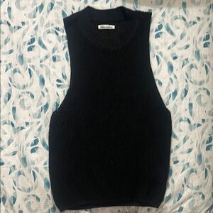 REFORMATION Black knit Sleeveless Muscle Top XS